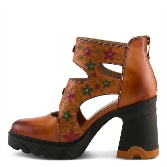 NEW L'ARTISTE women's capsule shoe boots in camel multi - Picture 4 of 7